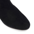 Dune Pippie Leather Women's Black Heeled Ankle Boots
