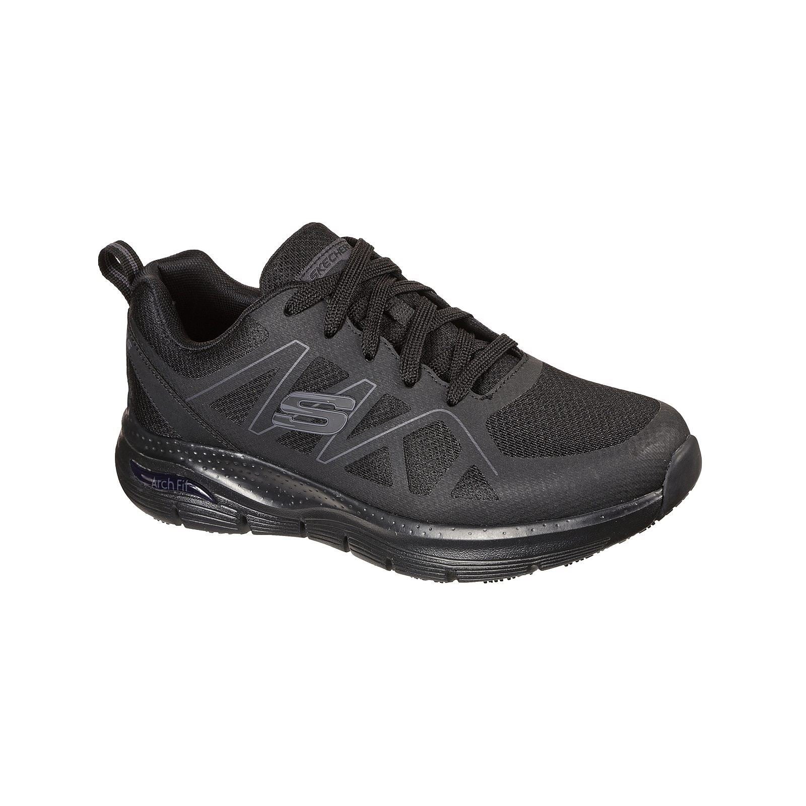 Skechers Workwear Arch Fit SR Axtell Polyester Men's Black Safety Sneakers