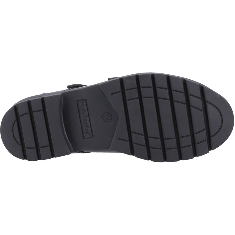 Hush Puppies Ella Patent Senior Leather Girls's Black Shoes