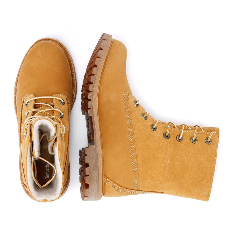 Timberland Warm Lined Waterproof Leather Women's Wheat Boots