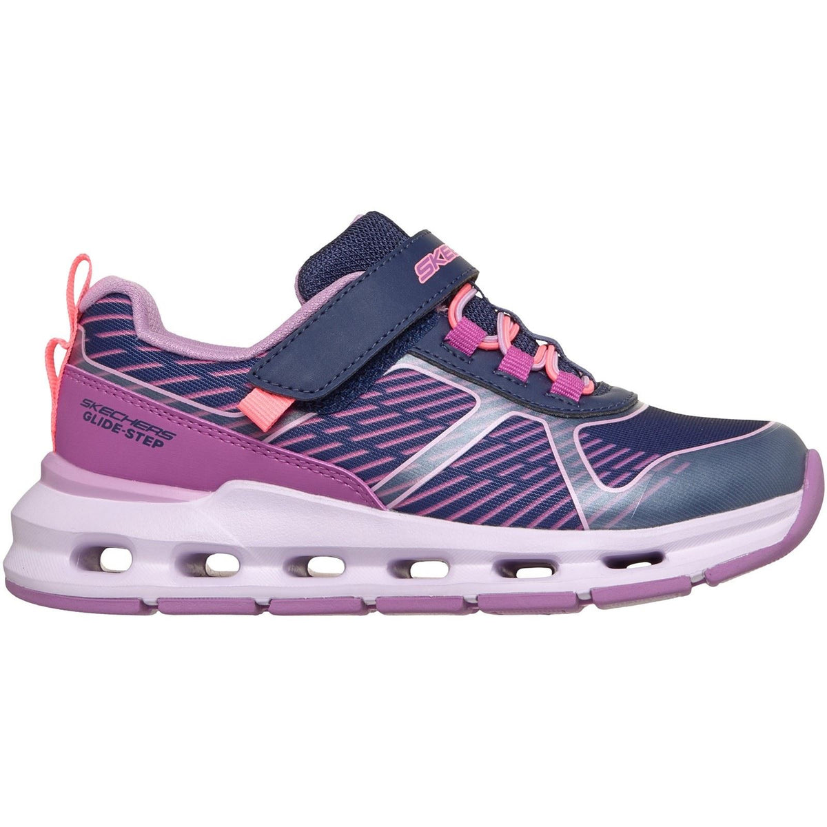 Skechers Glide-Step + Sprint Lines Girl's Navy/Multi Trainers