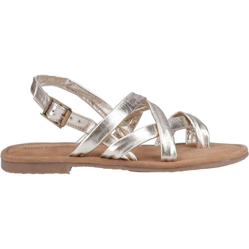 Hush Puppies Hope Leather Women's Gold Sandals
