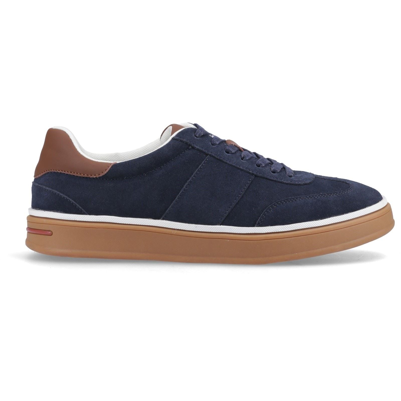 Hush Puppies Carlos Leather Men's Navy Sneakers