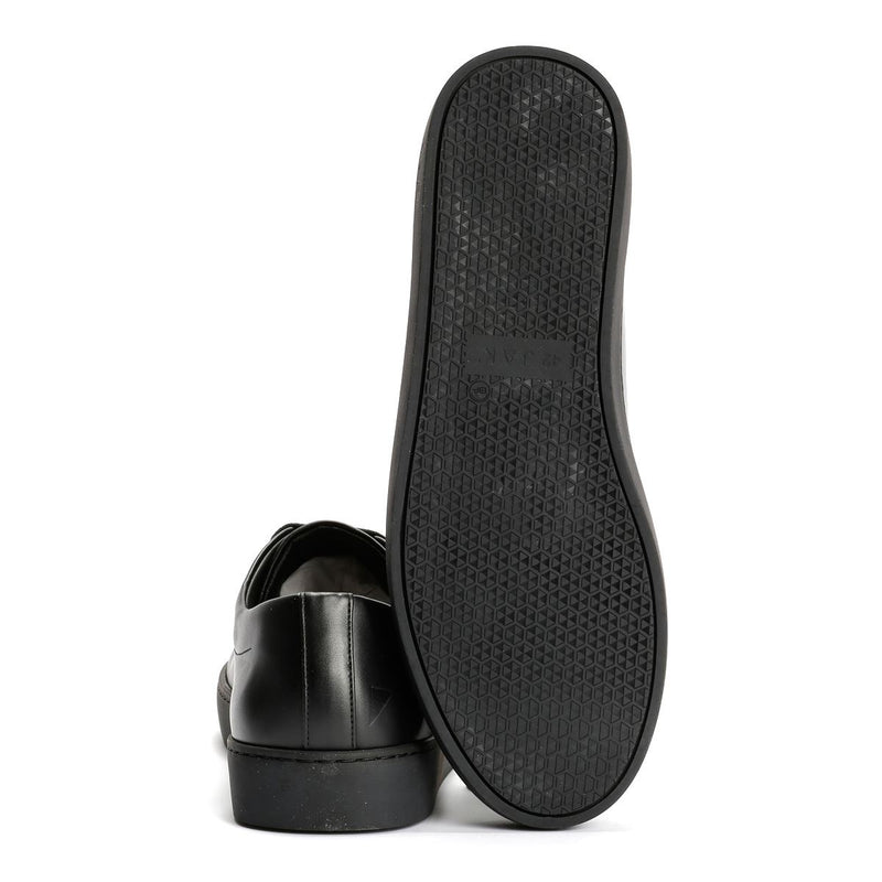 JAK Royal Leather Men's All Black Sneakers