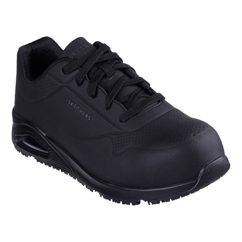 Skechers Workwear Uno SR - Doltin Durabuck Men's Black Safety Sneakers