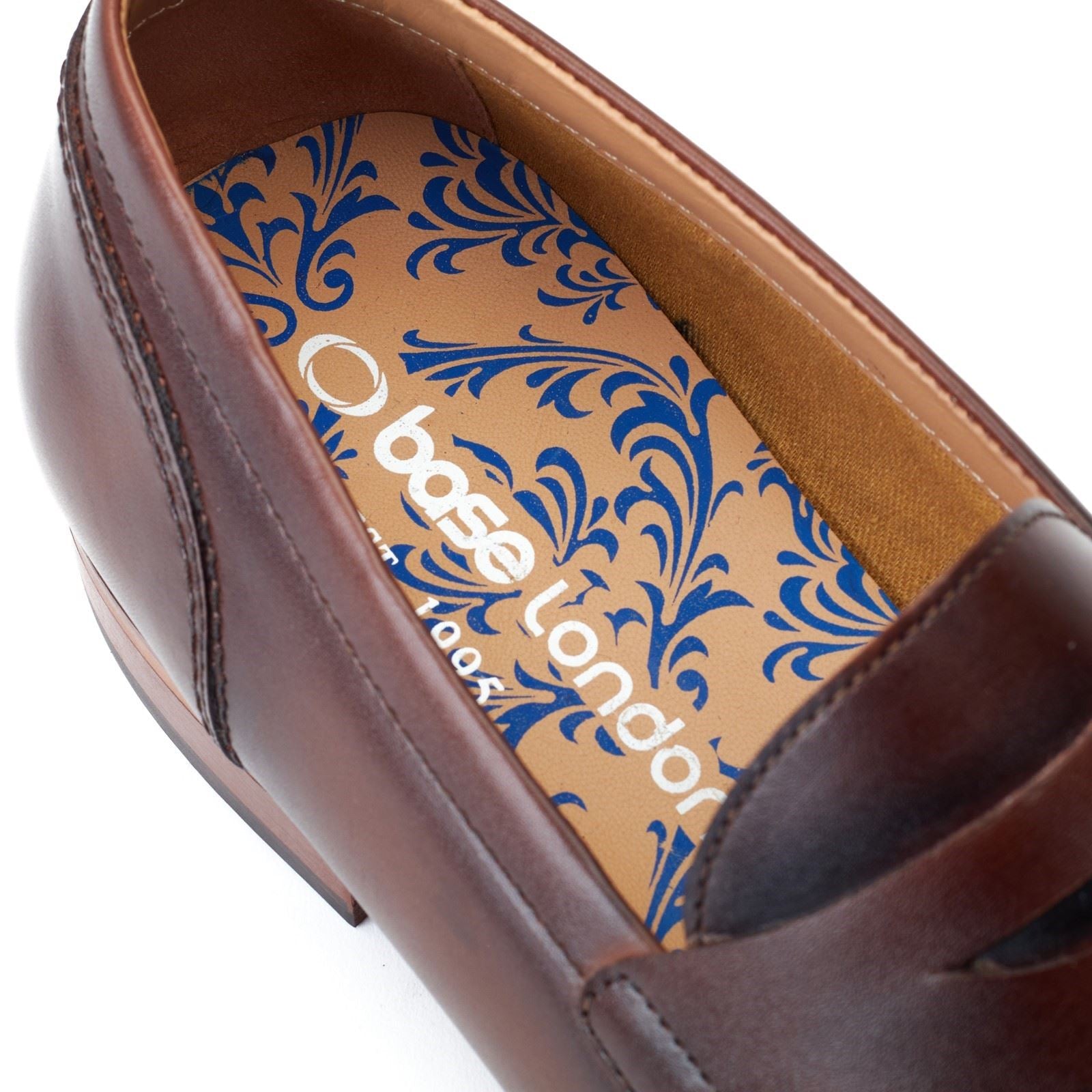 Base London Bruno Leather Men's Burnt Brown Loafers