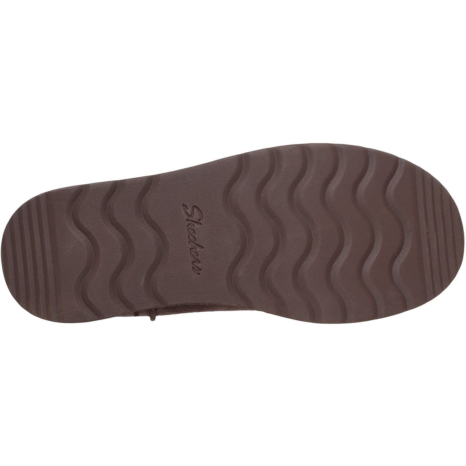 Skechers Keep Cozy Leather Women's Chocolate Winter Ankle Boots