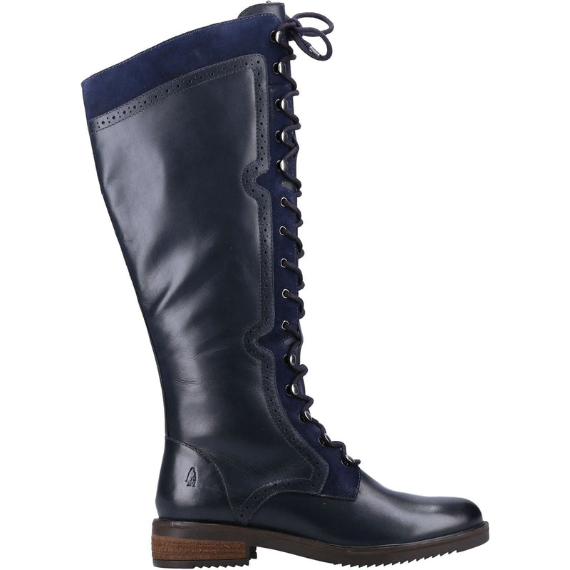 Hush Puppies Rudy Leather And Suede Women's Navy Boots