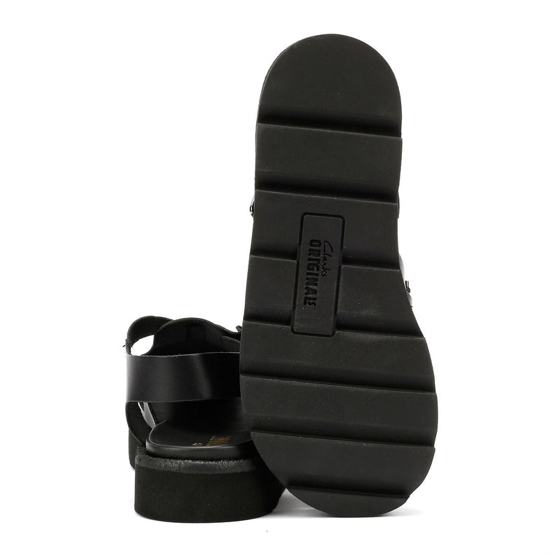 Clarks Originals Meadow Buckle Leather Women's Black Sandals
