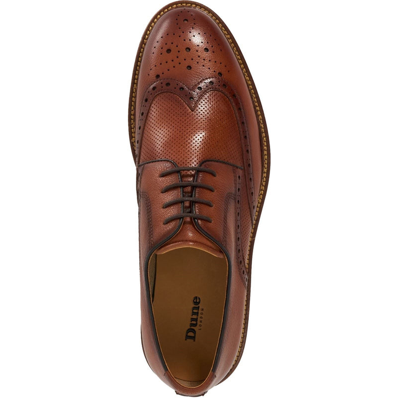 Dune Benidictus Nubuck Men's Tan Brogues Shoes