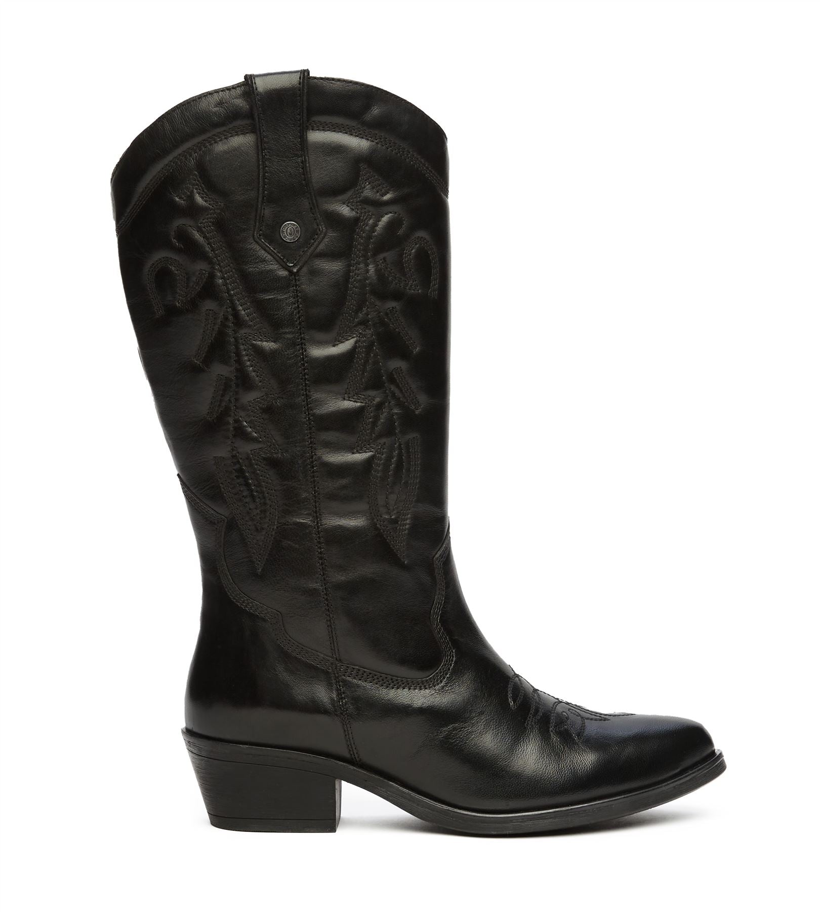 Osprey London The Louisiana Leather Women's Black/Gunmetal Boots