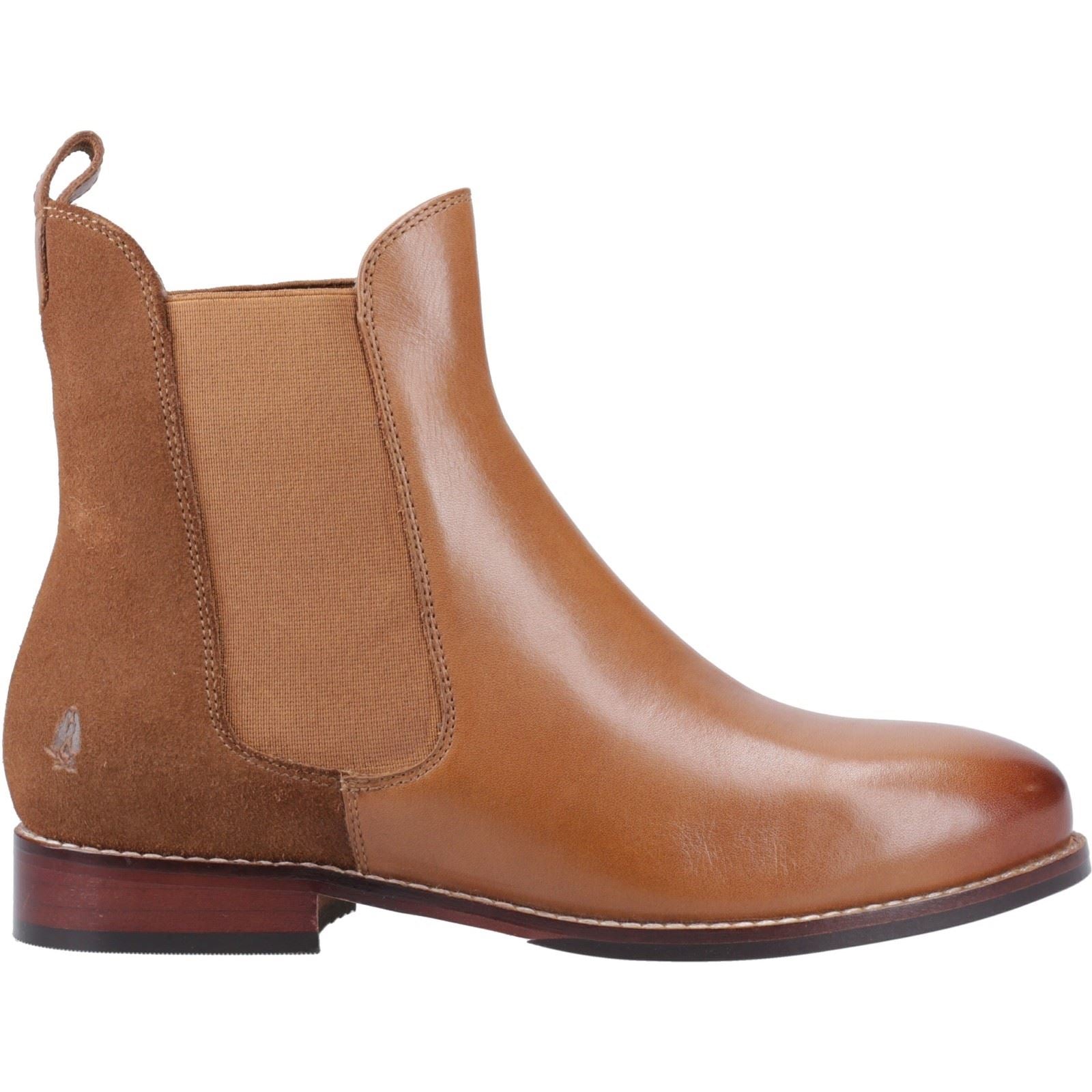 Hush Puppies Colette Leather Women's Tan Flat Chelsea Boots