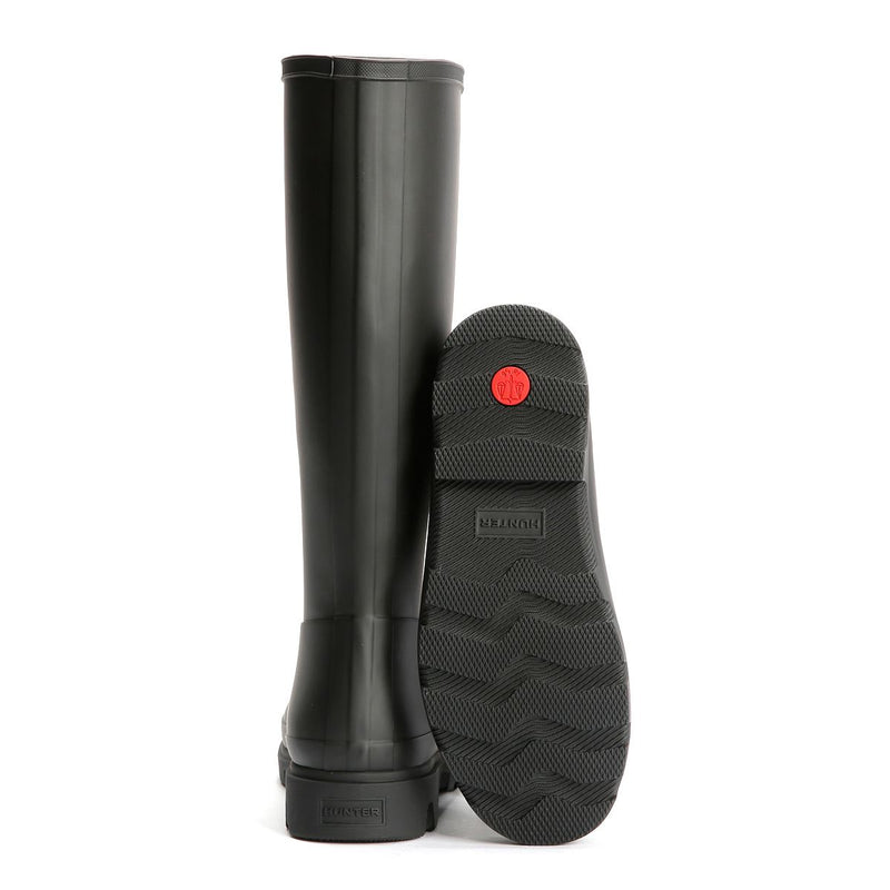 Hunter Downpour Tall Rubber Women's Black Wellington Boots