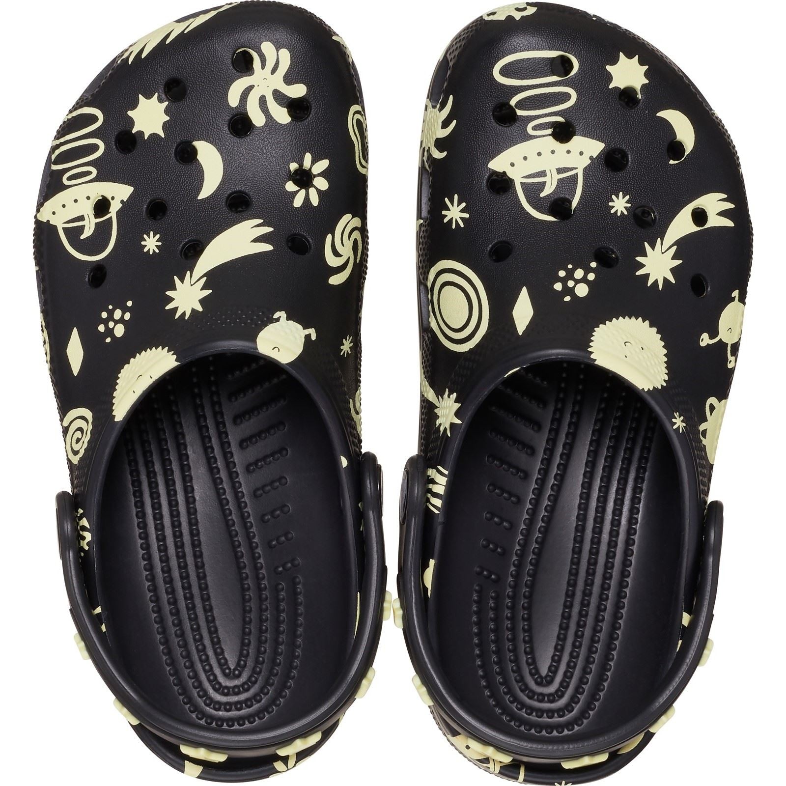 Crocs Classic Graphic Synthetic Black Loafers