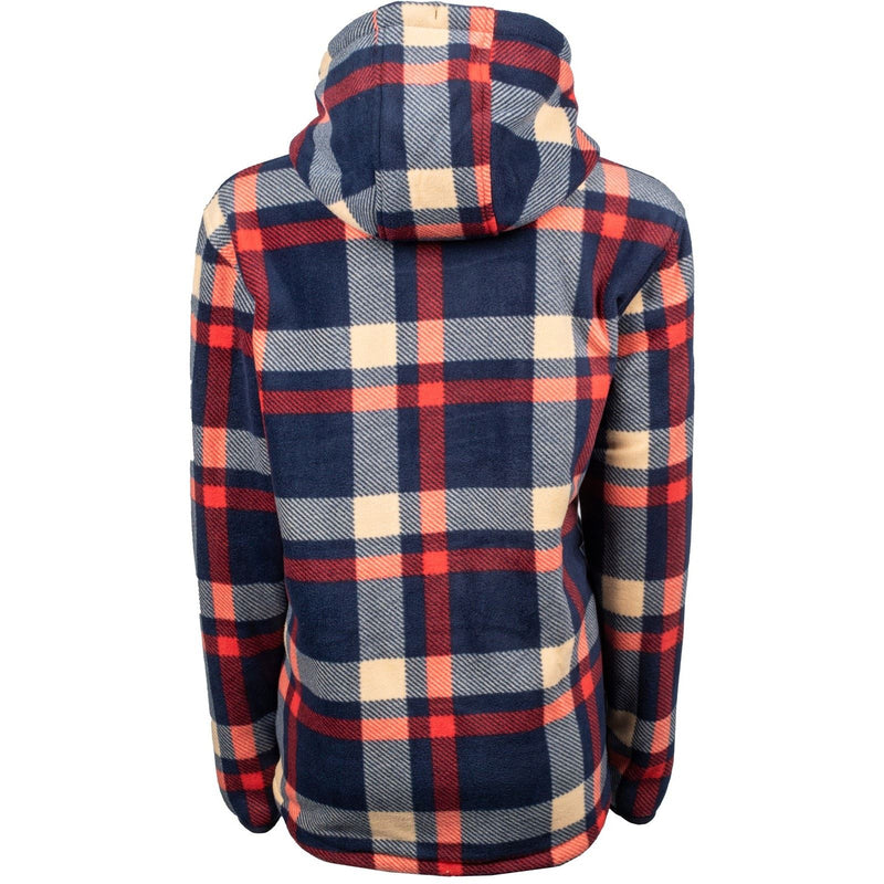 Hard Yakka Check Zoodie Synthetic Women's Blue Hooded Sweatshirt