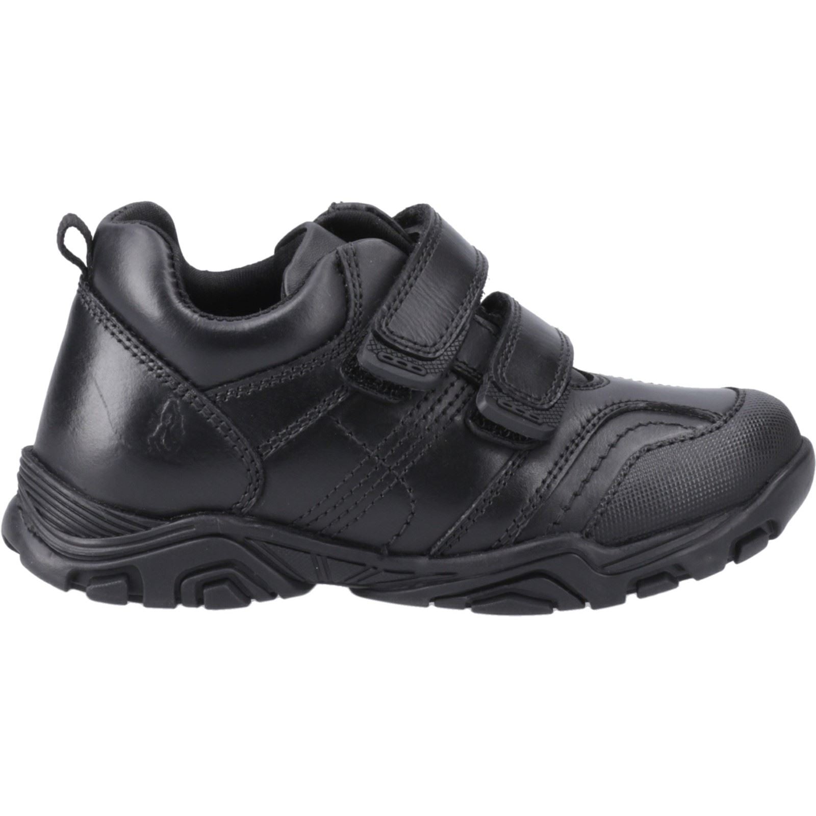 Hush Puppies Leroy Leather Boy's Black Shoes