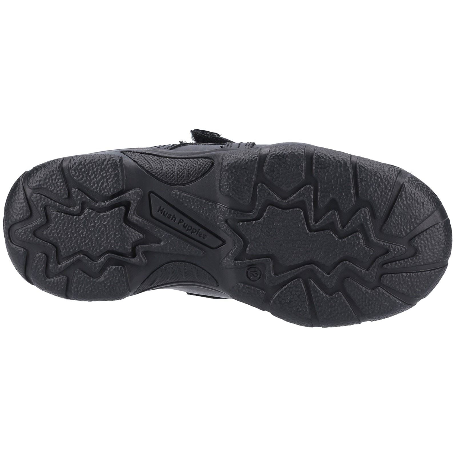 Hush Puppies Arlo Junior Boys Black Leather Shoes
