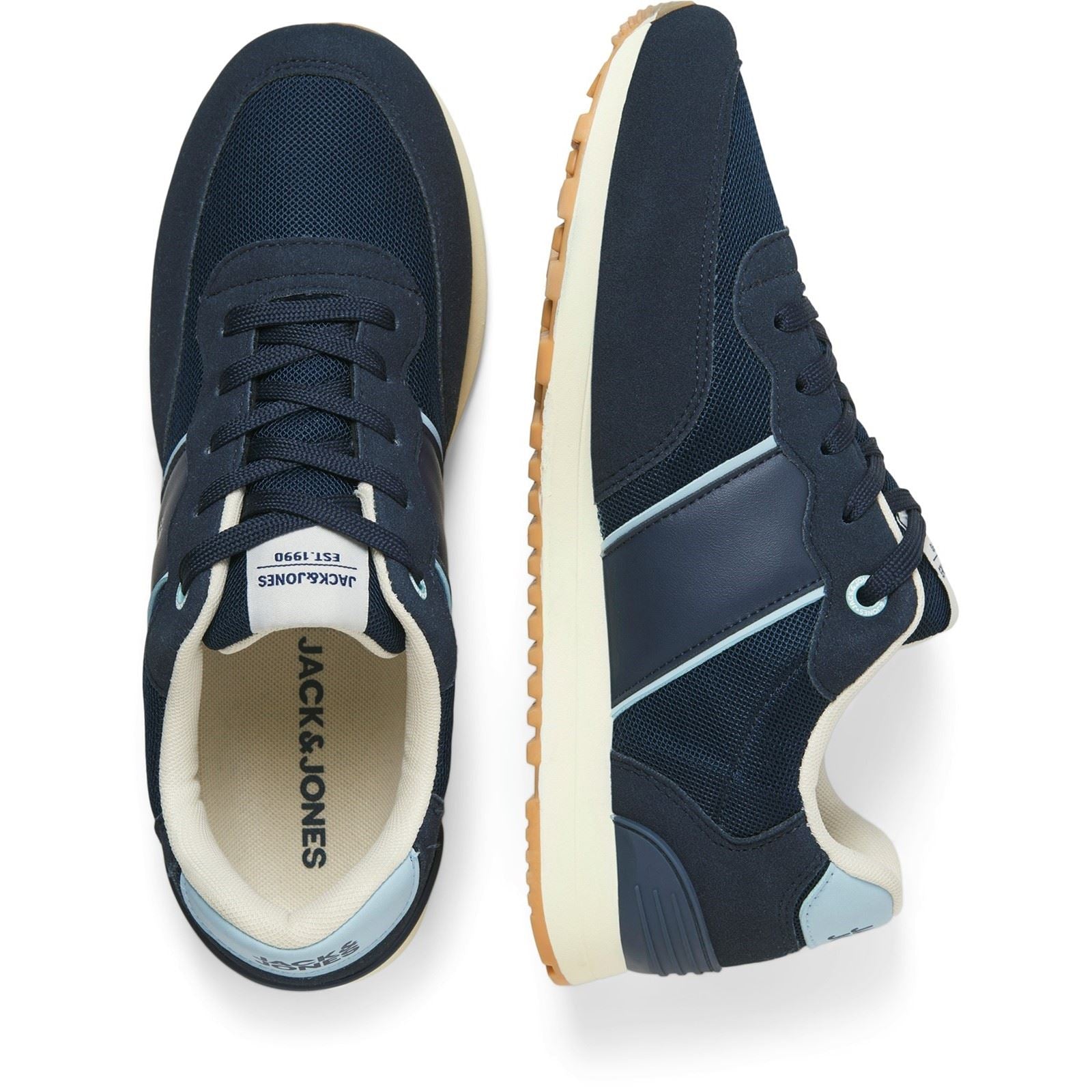 Jack & Jones Spirit Runner Synthetic Men's Navy Blazer/Glacier Ice Sneakers