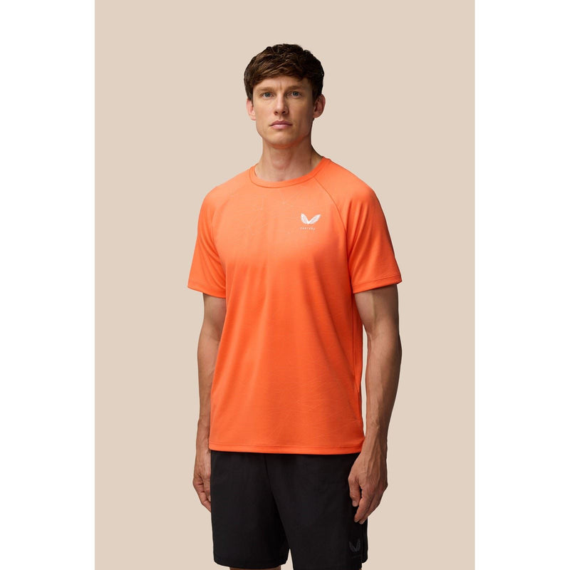 Castore Adapt Training T-Shirt Polyester Men's Orange Activewear T-Shirts