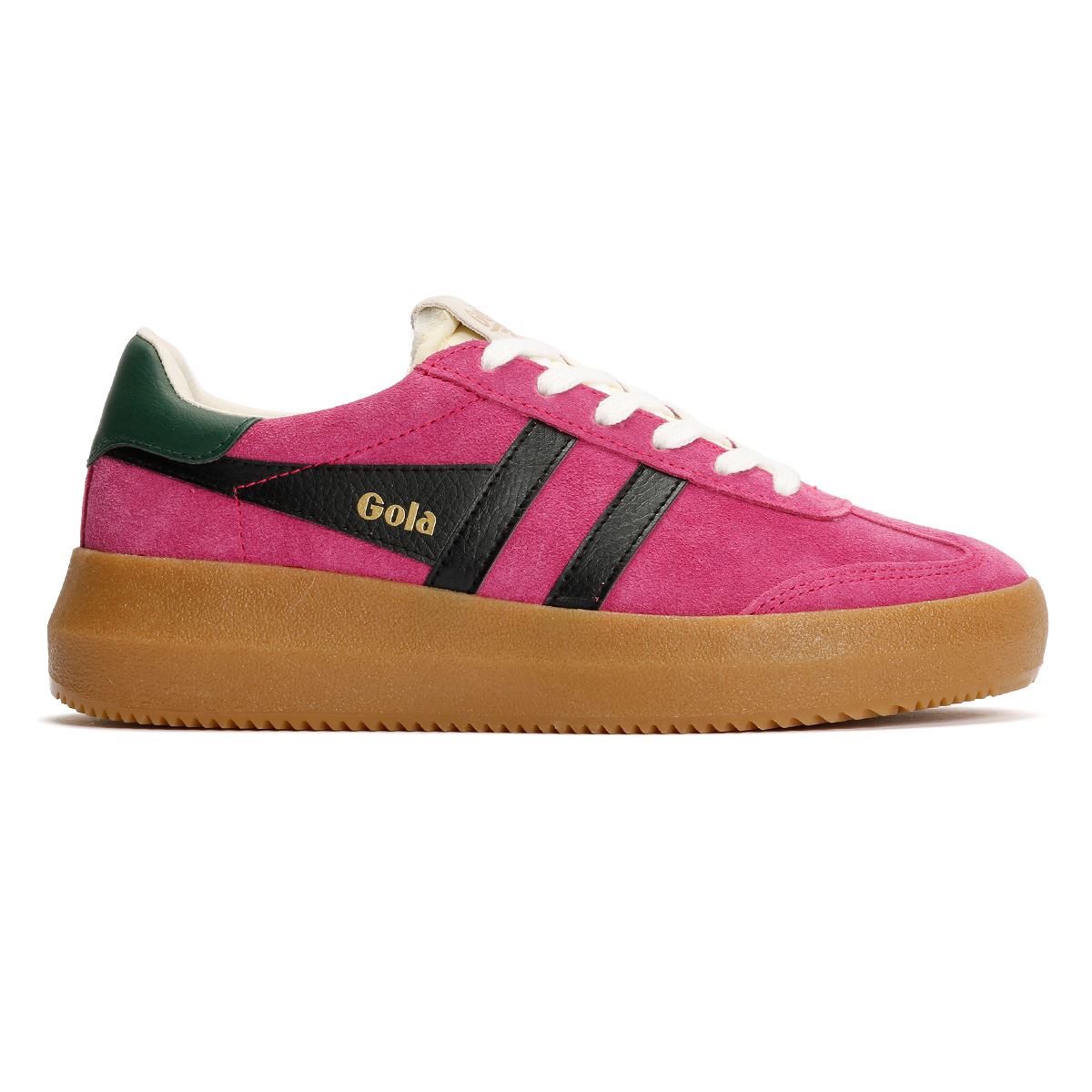 Gola Athena Suede Women's Fuchsia/Black/Evergreen Sneakers