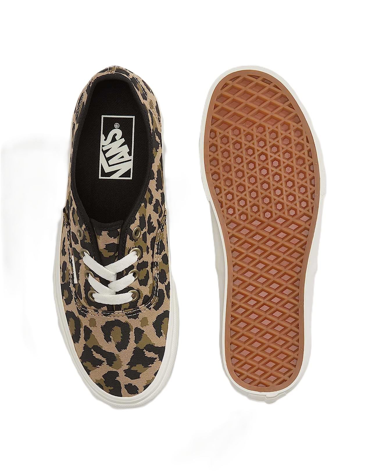 Vans Authentic Canvas Women's Leopard Black/Insense Sneakers