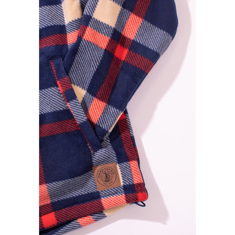 Hard Yakka Check Zoodie Synthetic Women's Blue Hooded Sweatshirt