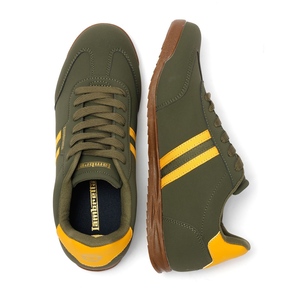 Lambretta Tackle Men's Khaki/Gold Sneakers