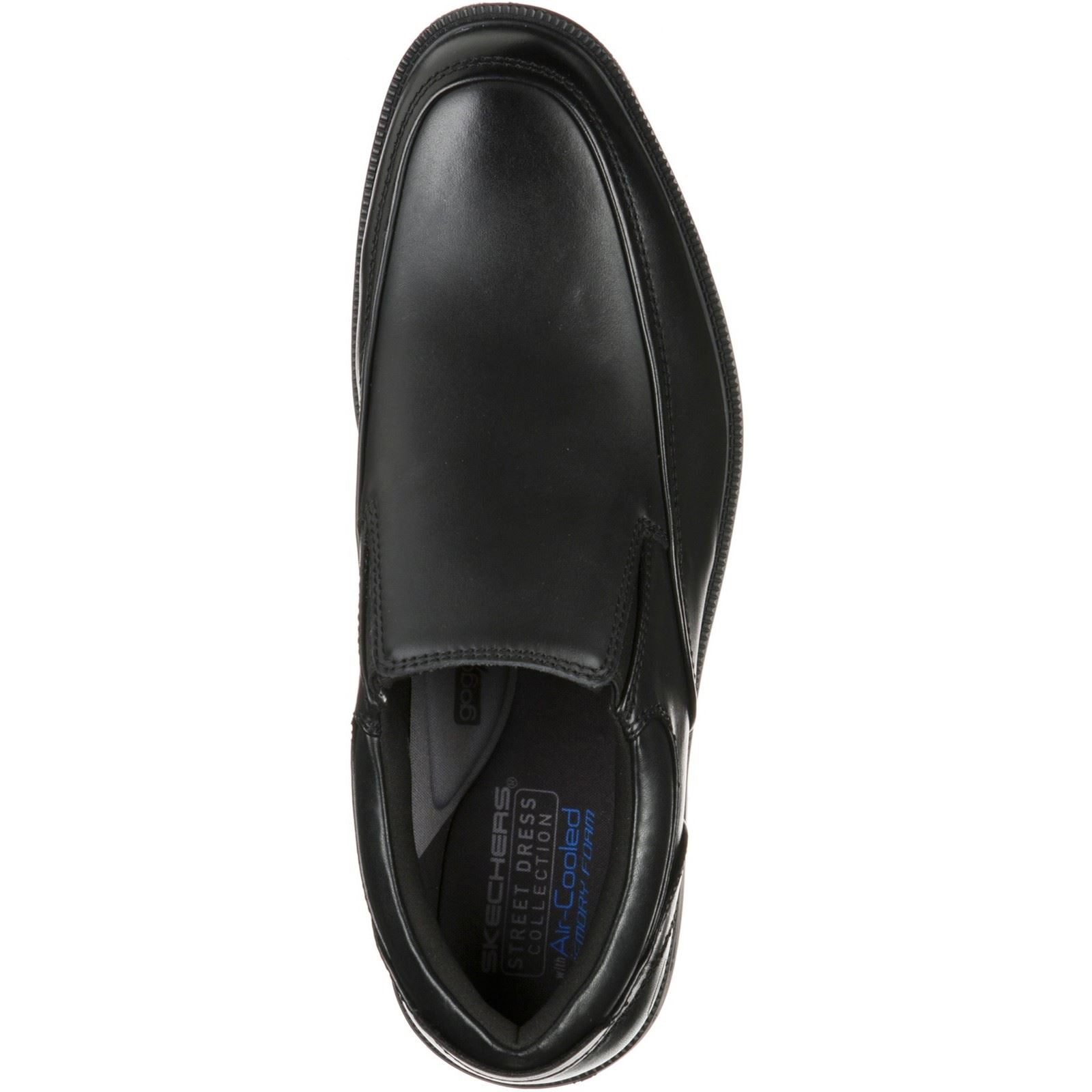 Skechers Dreston Ratlon Leather Men's Black Loafers
