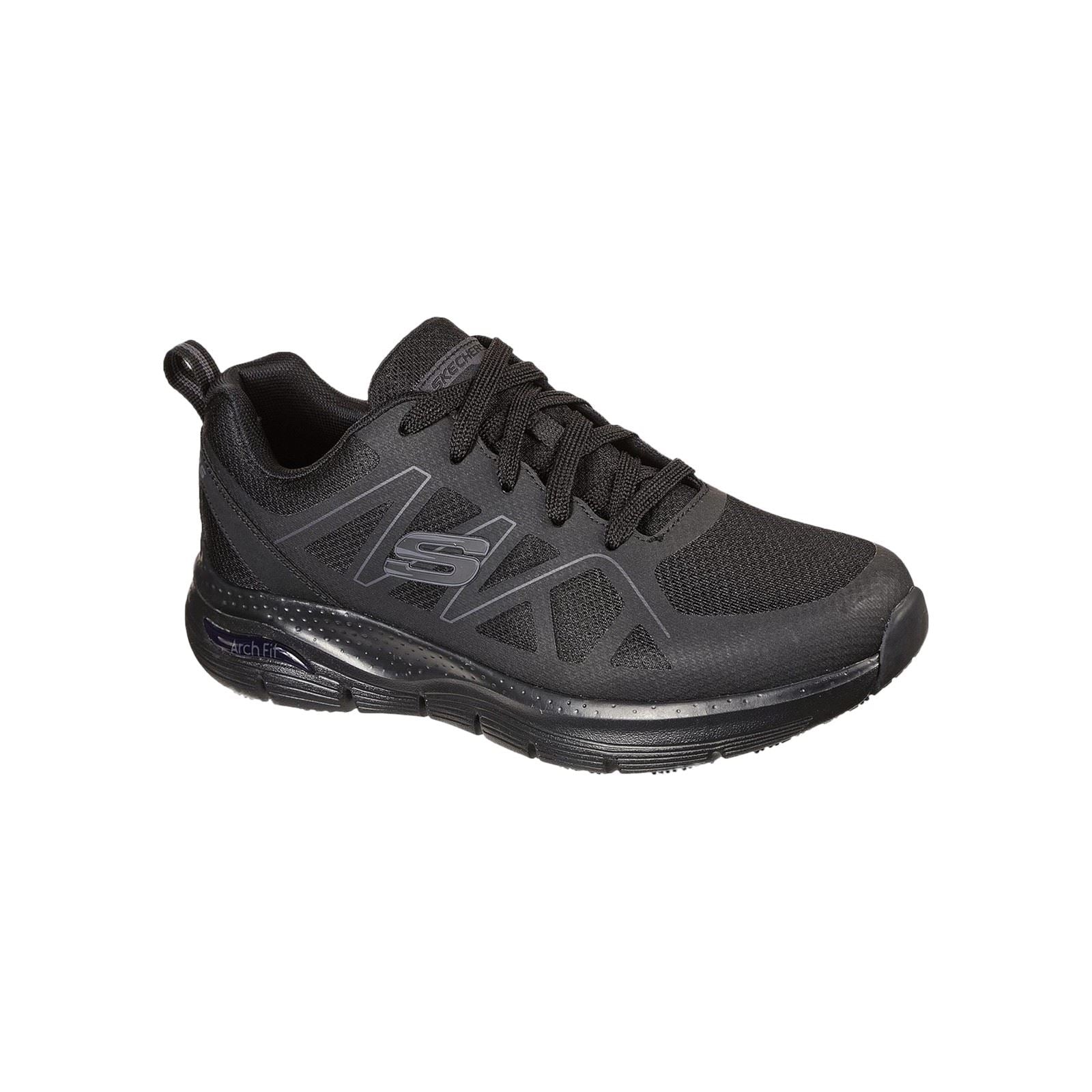 Skechers Workwear Arch Fit SR Axtell Polyester Men's Black Safety Sneakers