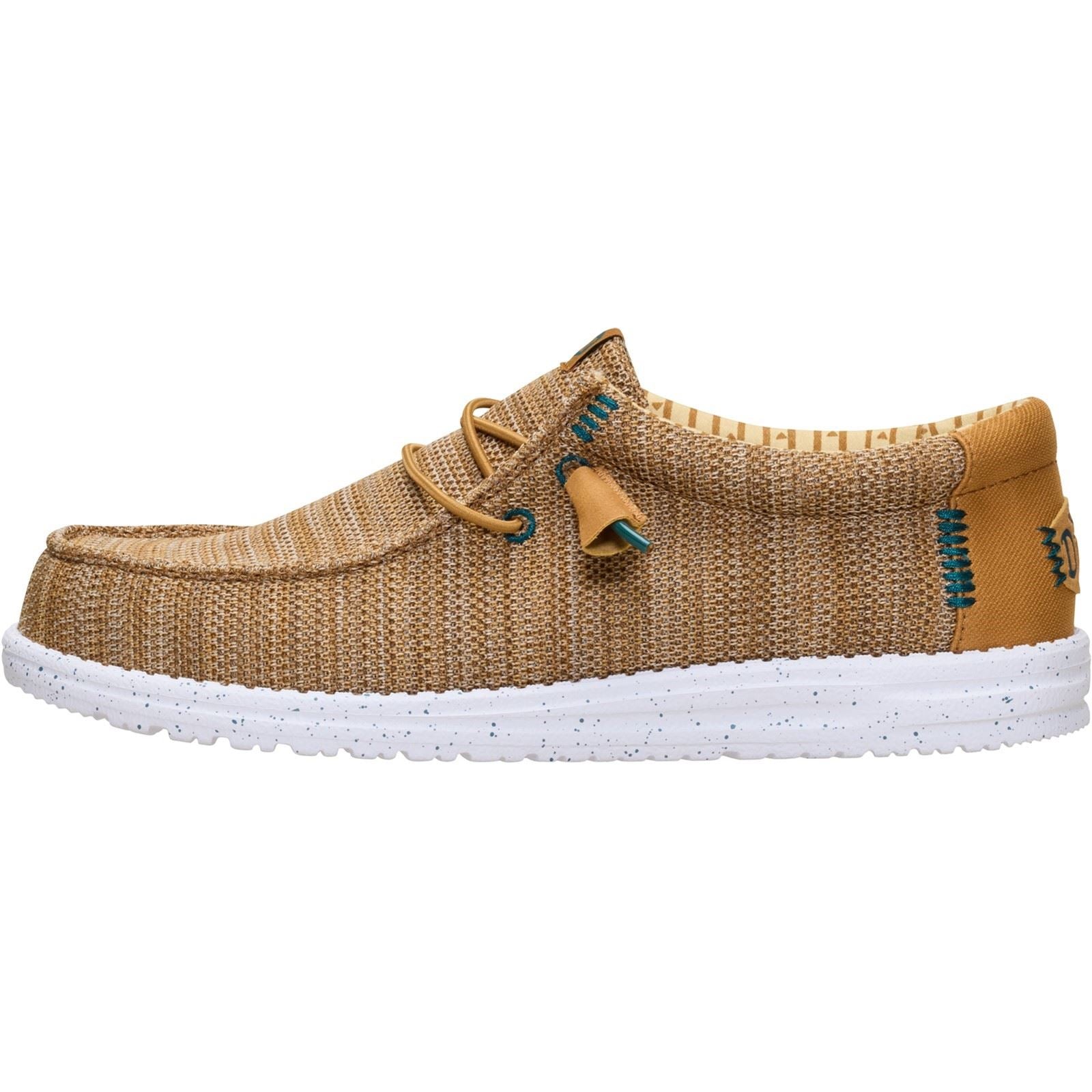 HEYDUDE Wally Stretch Sox Polyester Men's Bone Brown/Multi Loafers
