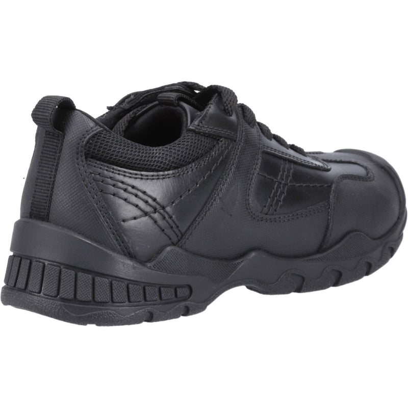 Hush Puppies Travis SNR Leather Boys's Black Lace-Up Shoes