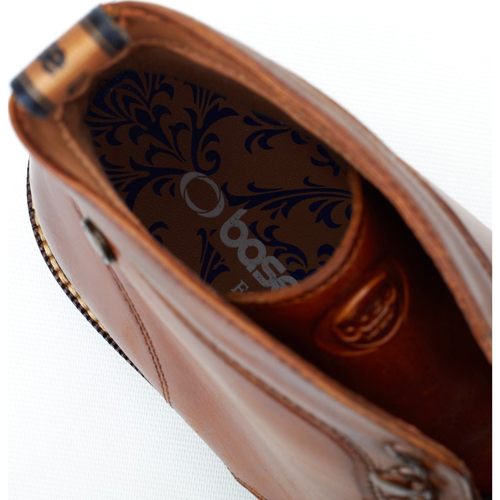 Base London Plymouth Leather Men's Burnt Tan Ankle Boots