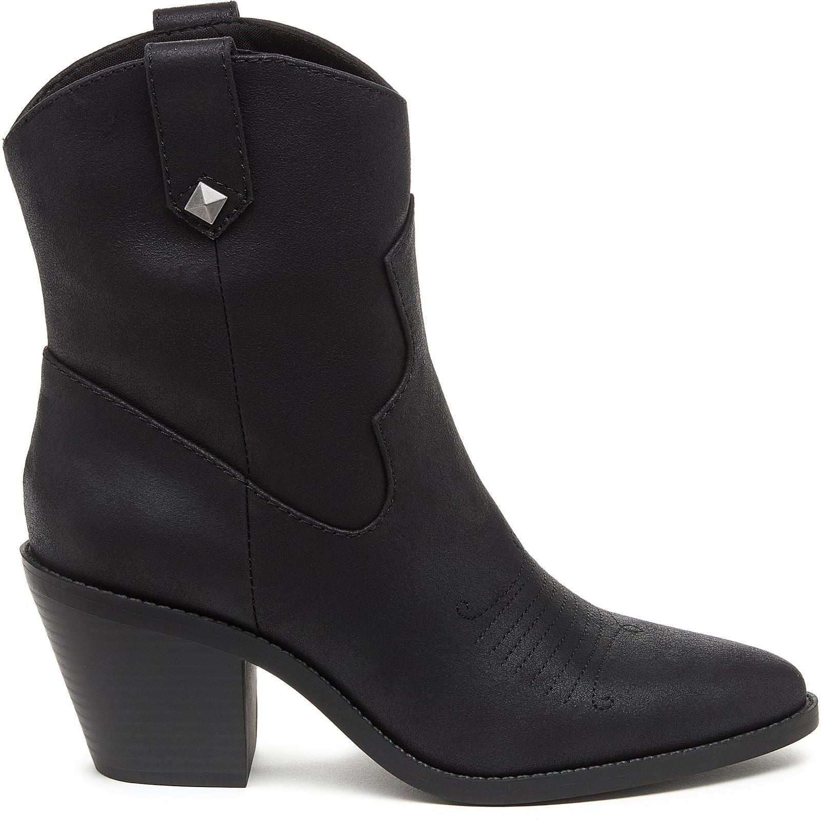 Rocket Dog Feather Polyurethane Women's Black Heeled Ankle Boots
