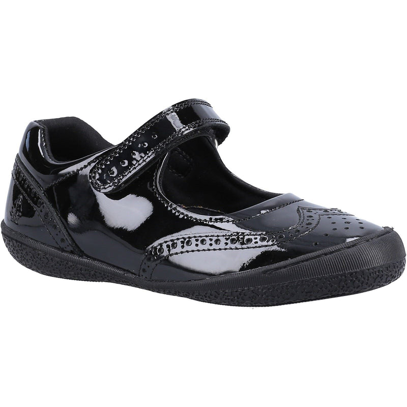 Hush Puppies Rina Junior/Youth Girls Black Patent Leather Shoes