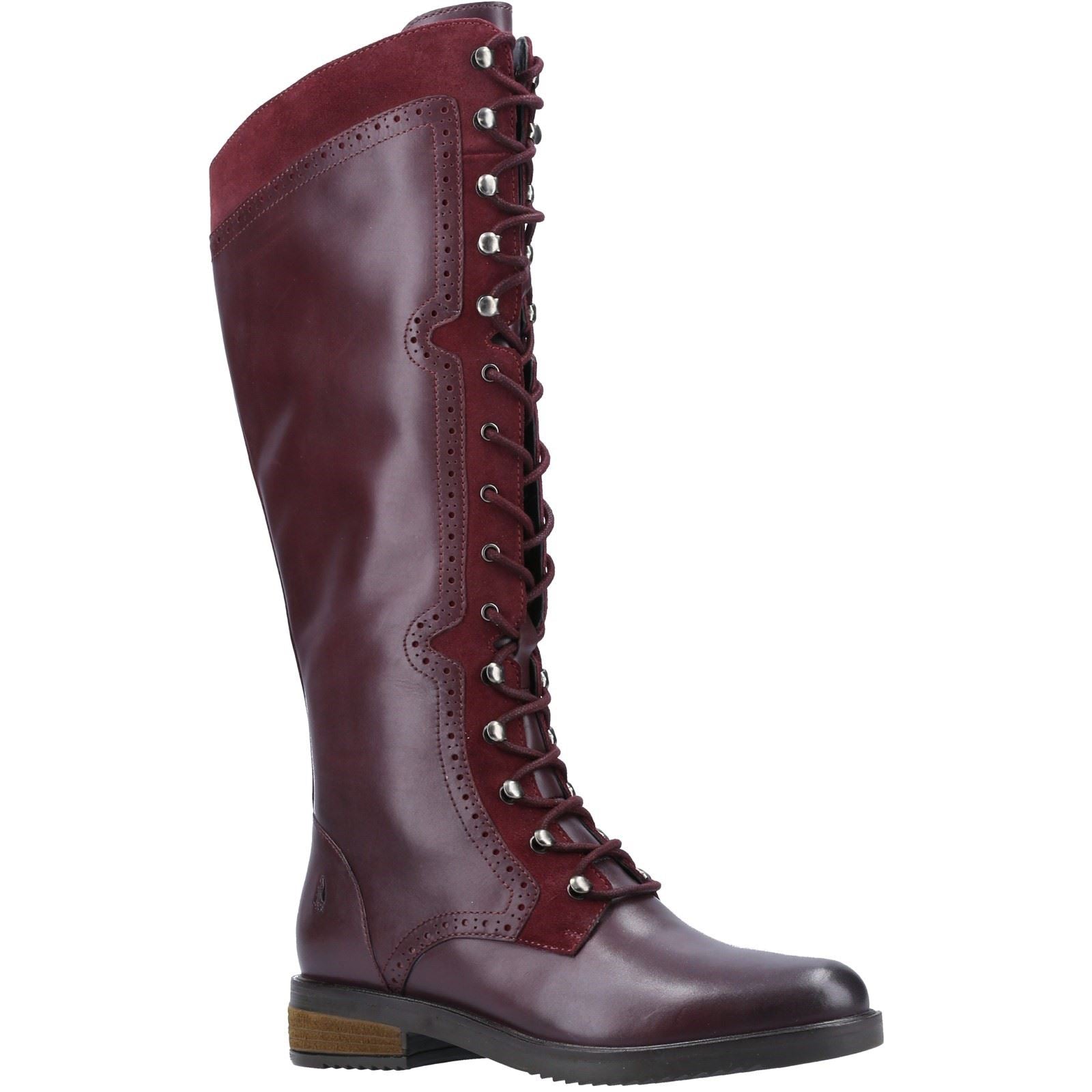 Hush Puppies Rudy Leather And Suede Women's Burgundy Boots