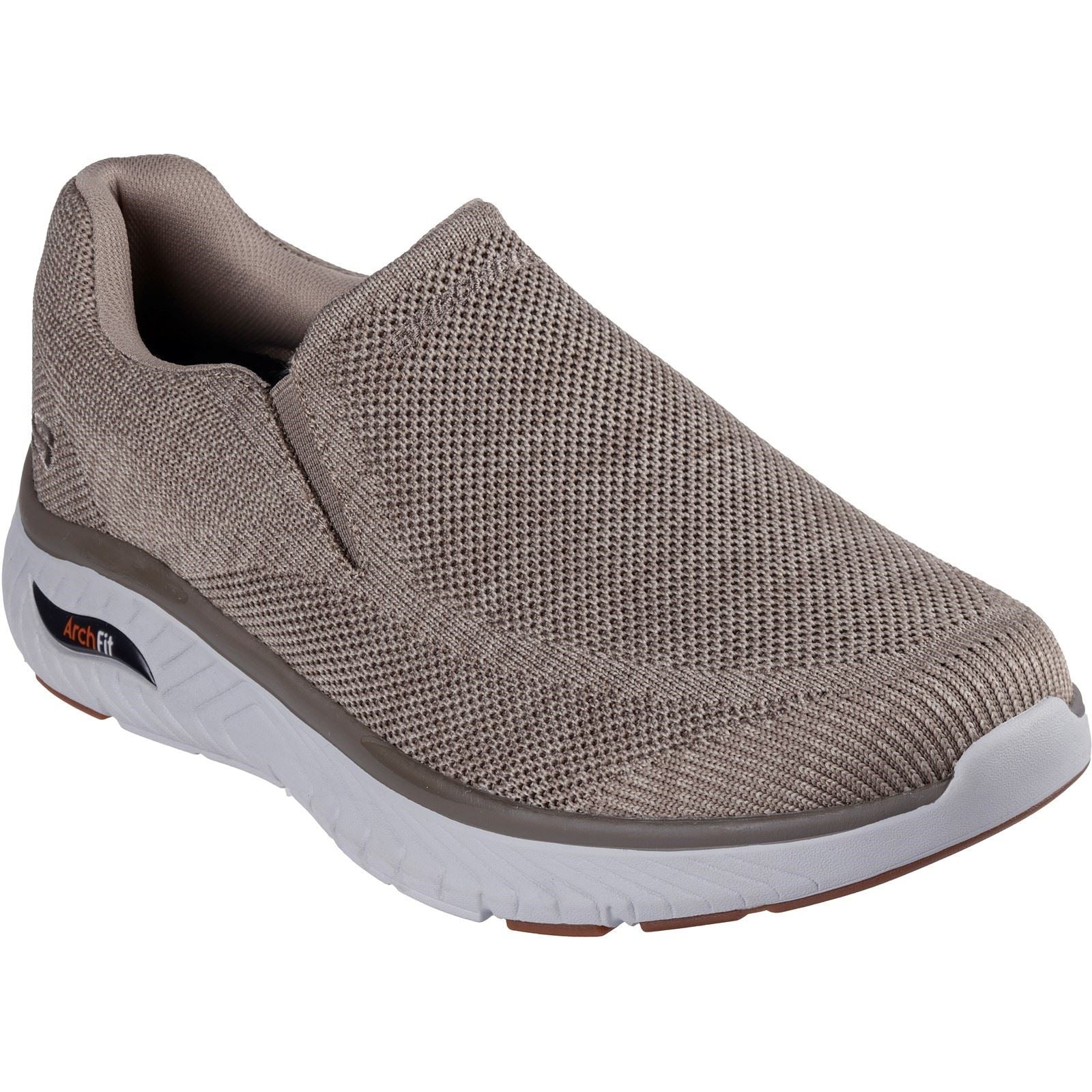 Skechers Arch Fit Crosser Locke Synthetic Men's Taupe Sneakers