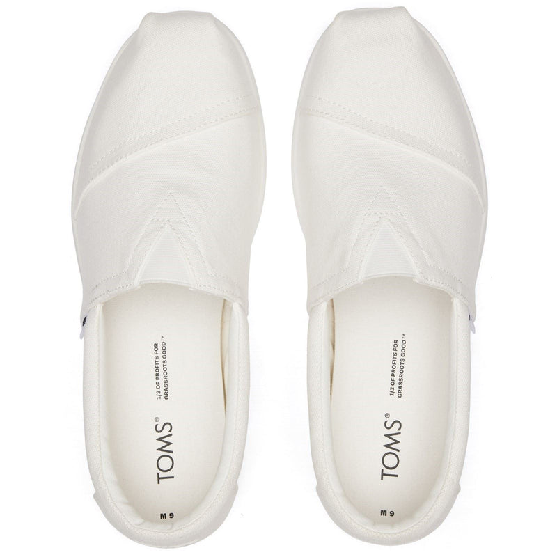 TOMS Alpargata Forward 100% Cotton Men's White Espadrilles