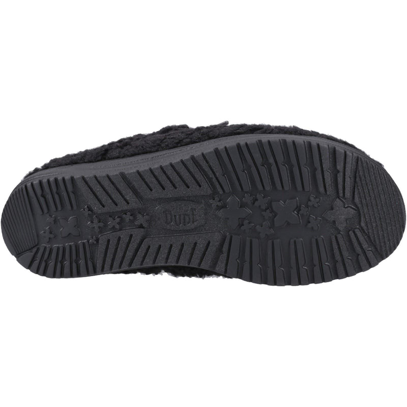 HEYDUDE Wally Synthetic Men's Black/Black Mules
