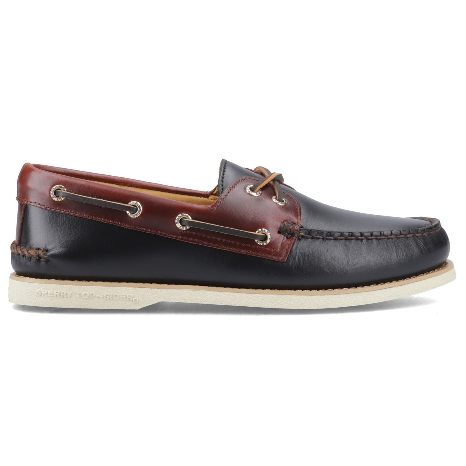 Sperry Authentic Gold Cup Leather Men's Black/Brown Boat Shoes
