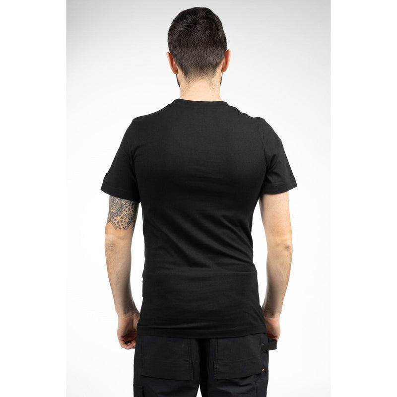 Caterpillar Essentials Short-sleeve Cotton Men's Black T-Shirt