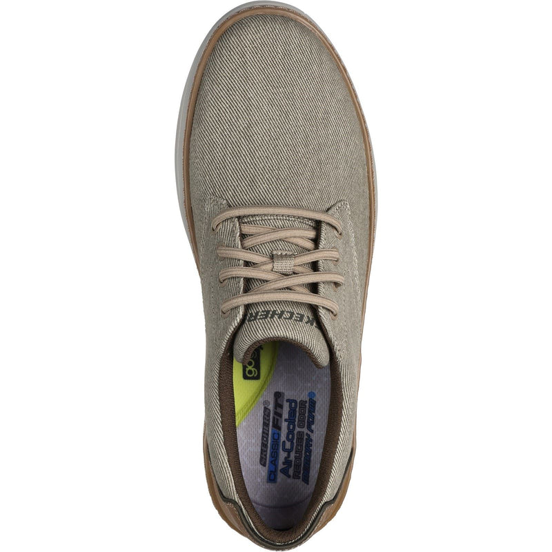 Skechers Hyland - Ratner Cotton Men's Khaki Lace-Up Shoes