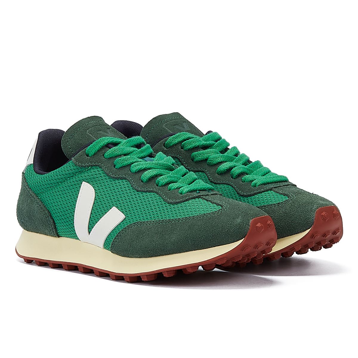 Veja Rio Branco Women's Emeraude/White Sneakers