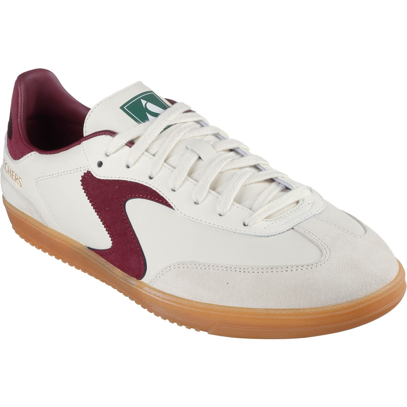 Skechers Hotshot Pyke Synthetic Men's Natural/Burgundy Sneakers