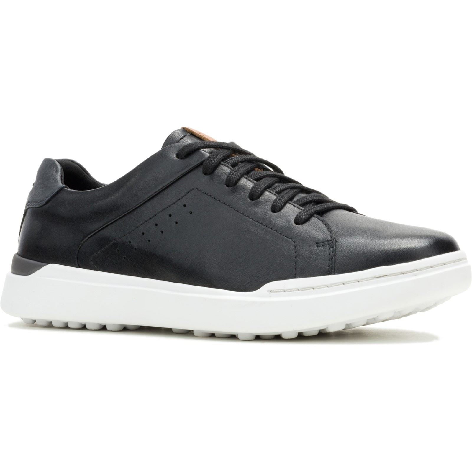 Hush Puppies Wes Leather Men's Black Trainers