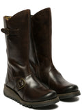 Fly London MES 2 Rug Leather Women's Dark Brown Boots