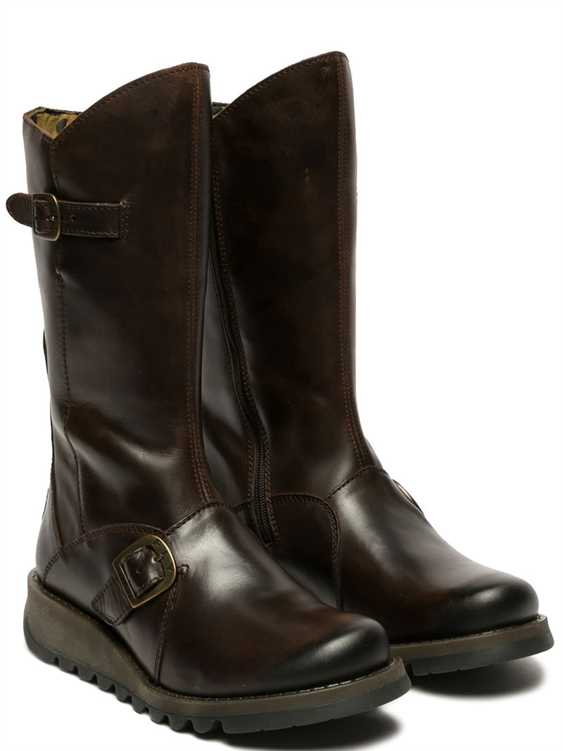Fly London MES 2 Rug Leather Women's Dark Brown Boots