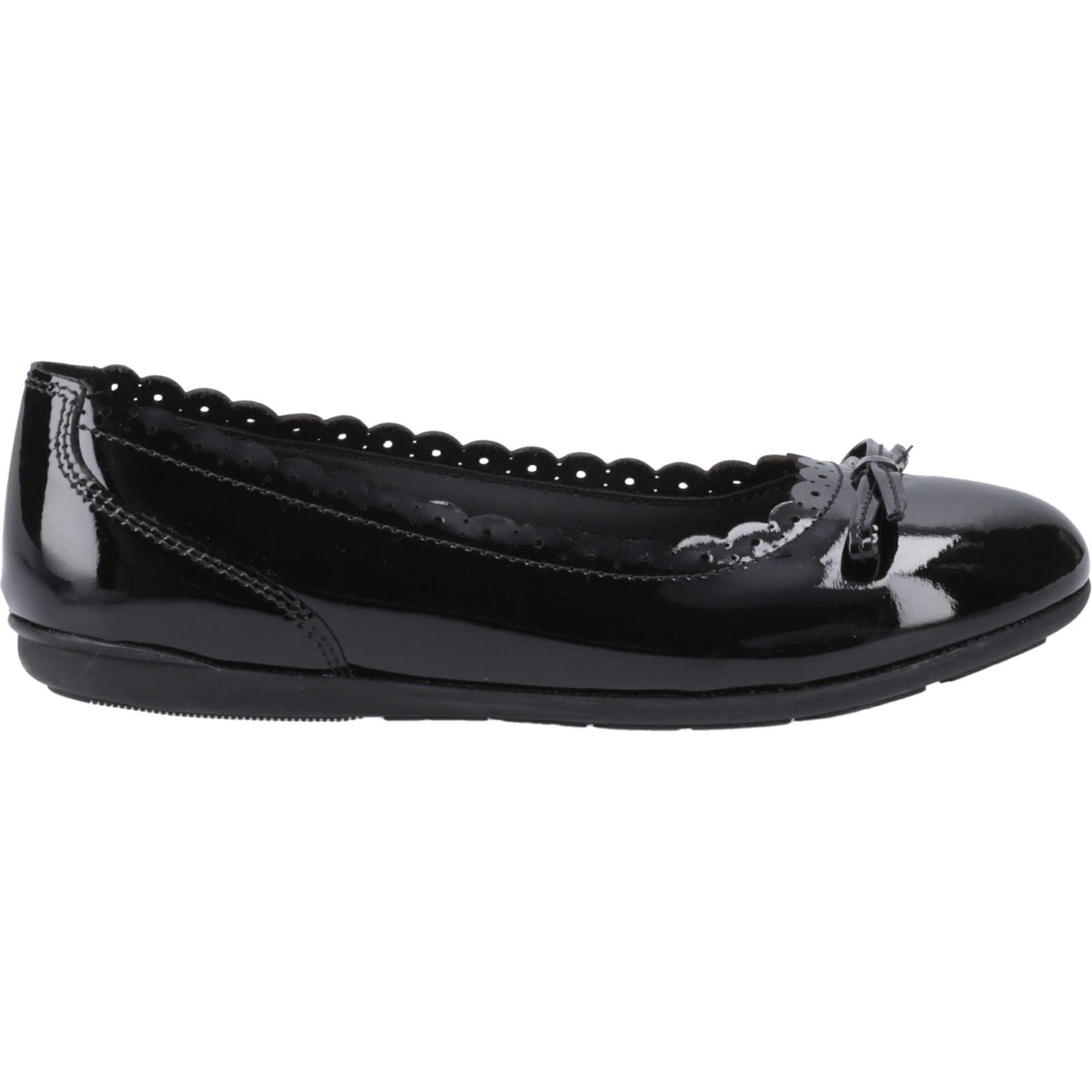 Hush Puppies Lillie Ballerina Patent Leather Girls's Black Ballet Flats