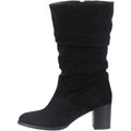 Hush Puppies Cosima Suede Women's Black Suede Heeled Knee High Boots