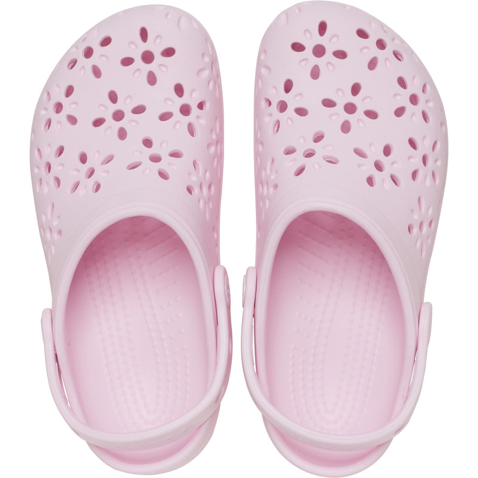Crocs Classic Floral Cut Out EVA Kid's Pink Milk Clogs
