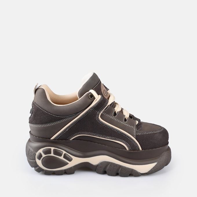 Buffalo 1339-14 Leather Women's Brown/Beige Sneakers
